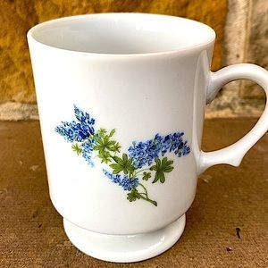 Vintage Hand Painted Texas Blue Bonnet coffee cup